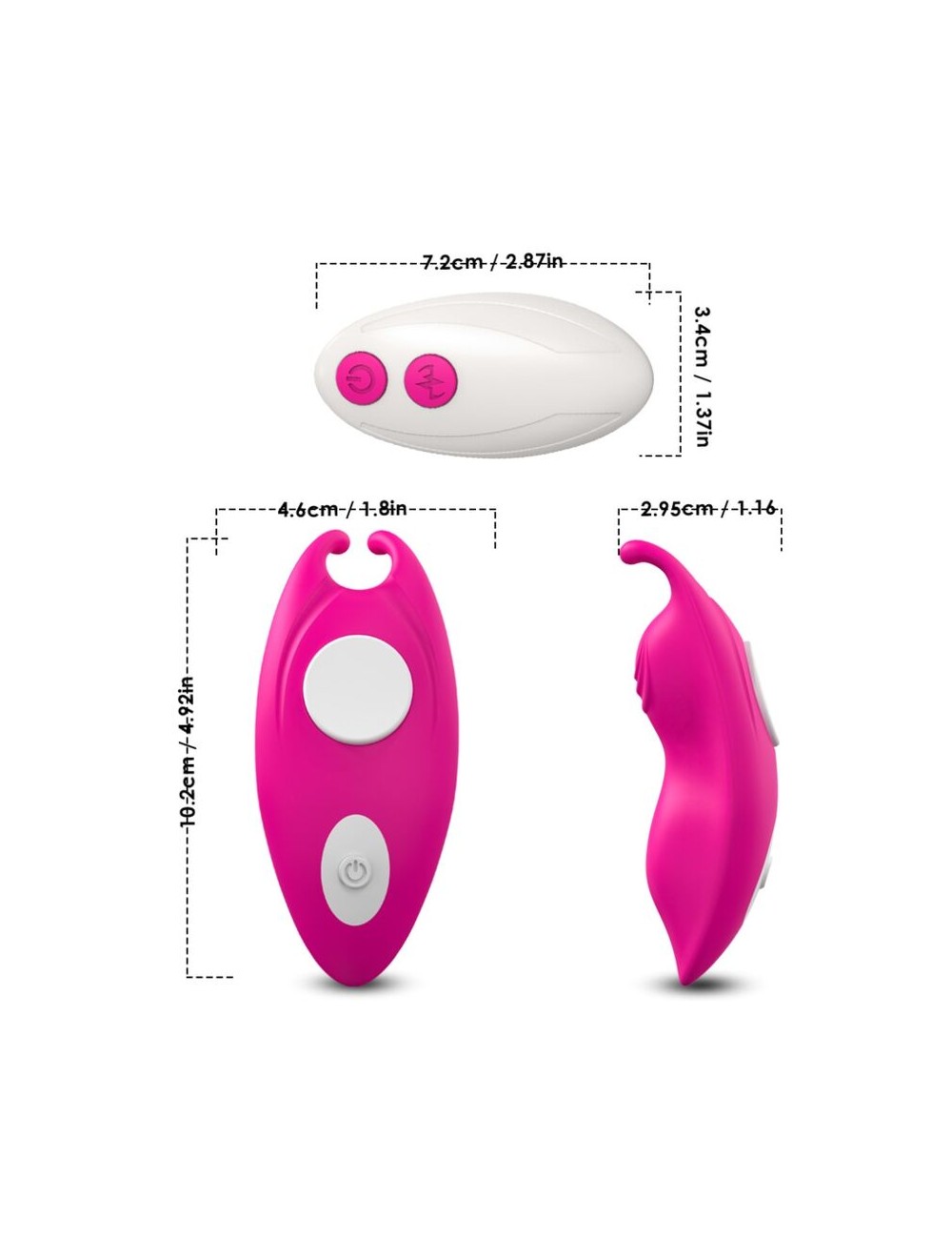 ARMONY - HONEYBEE WEARABLE PANTIES VIBRATOR G-SPOT FUCHSIA - FREE APP