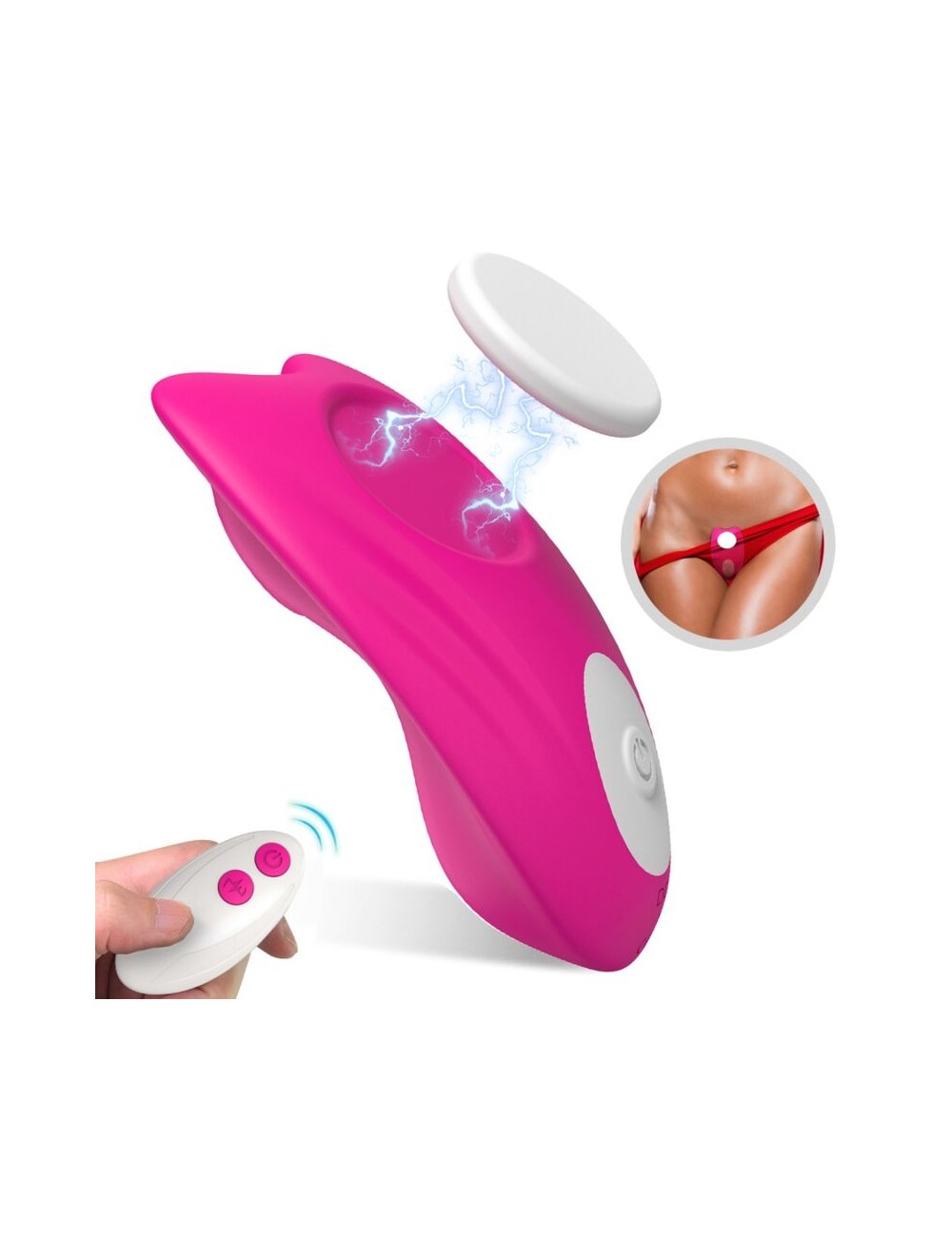 ARMONY - BUTTERFLY WEARABLE PANTIES VIBRATOR REMOTE CONTROL PINK