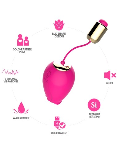 ARMONY - MANDALA EGG VIBRATOR G-SPOT REMOTE CONTROL FUCHSIA