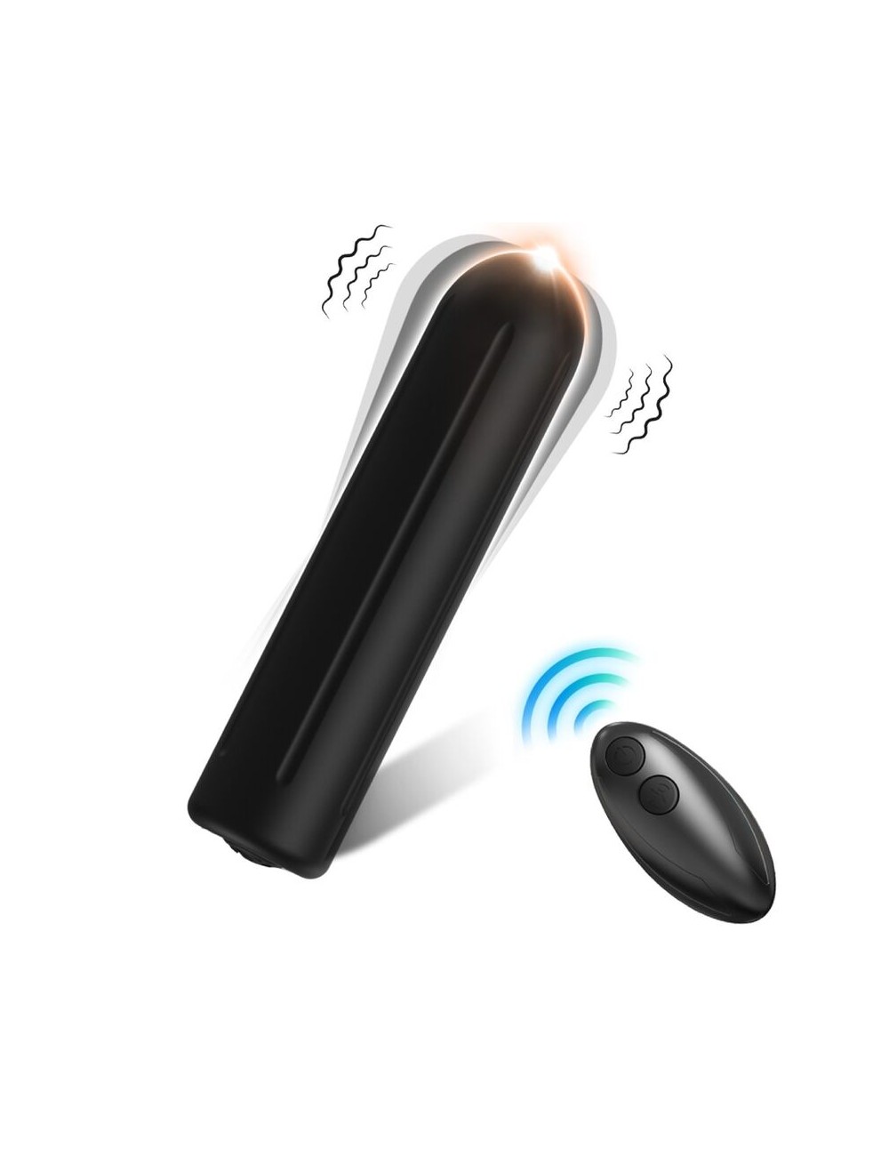 ARMONY - WARHEAD VIBRATOR BULLET REMOTE CONTROL BLACK 2 CM X 8.8 CM