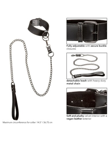CALEXOTICS - EUPHORIA COLLAR WITH CHAIN LEASH