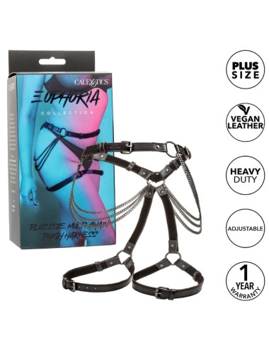 CALEXOTICS - EUPHORIA PLUS SIZE MULTI CHAIN THIGH HARNESS