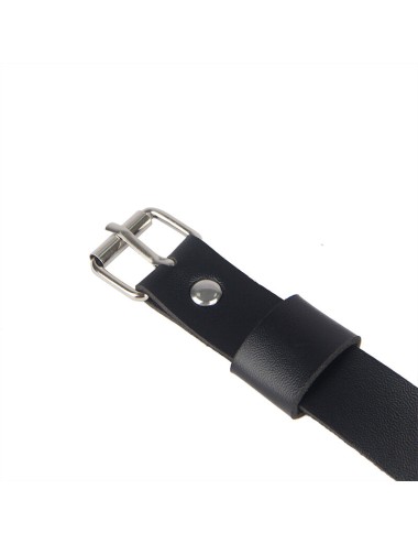 SUBBLIME - LEATHER CHAINLEG HARNESS BLACK ONE SIZE