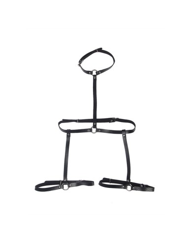 SUBBLIME - LEATHER BODY HARNESS BLACK ONE SIZE