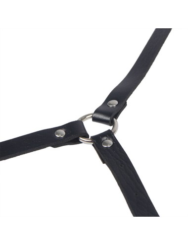 SUBBLIME - LEATHER BODY HARNESS BLACK ONE SIZE