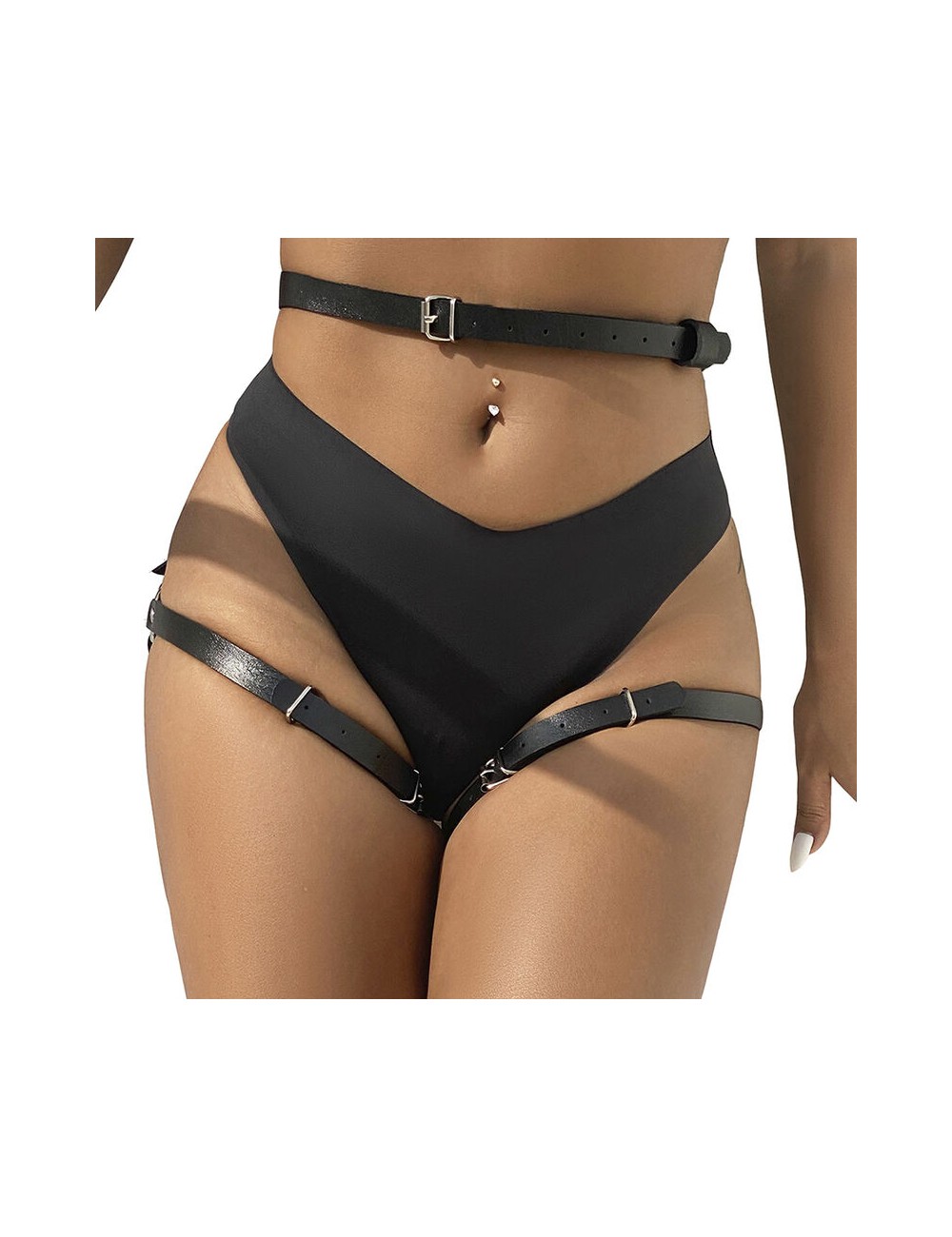 SUBBLIME - LEATHER WAIST AND LEG HARNESS BLACK ONE SIZE SUBBLIME - LEATHER WAIST AND LEG HARNESS BLACK ONE SIZE