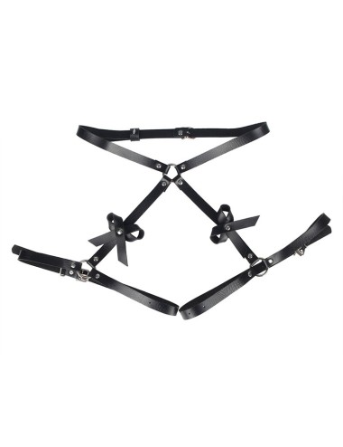 SUBBLIME - LEATHER WAIST AND LEG HARNESS BLACK ONE SIZE