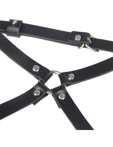 SUBBLIME - LEATHER WAIST AND LEG HARNESS BLACK ONE SIZE