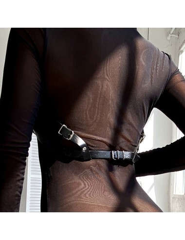 SUBBLIME - LEATHER CHEST HARNESS BLACK ONE SIZE