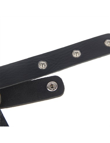 SUBBLIME - CHEST HARNESS LEATHER CHAINS BLACK ONE SIZE