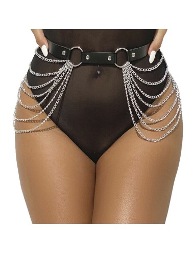 SUBBLIME - LEATHER CHAINBELT BLACK ONE SIZE