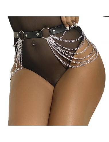 SUBBLIME - LEATHER CHAINBELT BLACK ONE SIZE