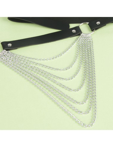 SUBBLIME - LEATHER CHAINBELT BLACK ONE SIZE