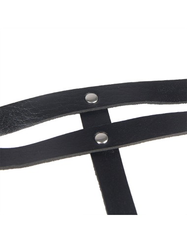 SUBBLIME - LEATHER RING CHAINBELT BLACK ONE SIZE