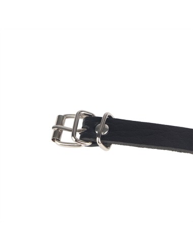 SUBBLIME - LEATHER RING CHAINBELT BLACK ONE SIZE