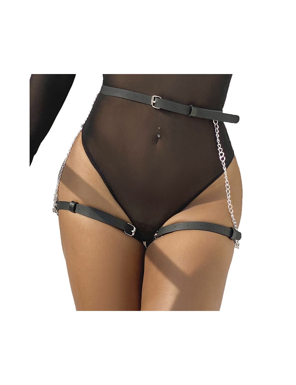 SUBBLIME - LEATHER BELT HARNESS BLACK ONE SIZE