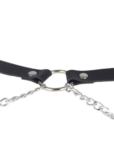 SUBBLIME - LEATHER BELT HARNESS BLACK ONE SIZE