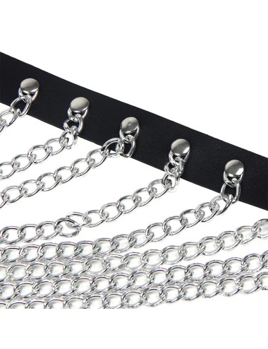 SUBBLIME - CHEST HARNESS WITH BIG RING CHAINS ONE SIZE