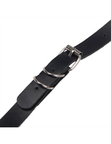 SUBBLIME - FULL BODY HARNESS WITH LEATHER BUCKLES BLACK ONE SIZE