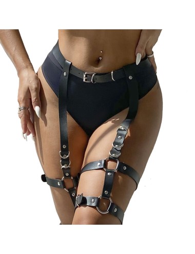 SUBBLIME - GARTER HARNESS WITH RINGS ONE SIZE