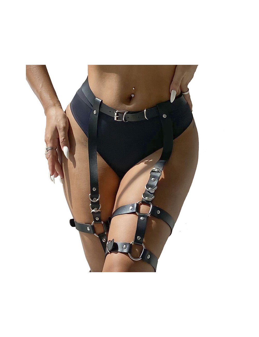 SUBBLIME - GARTER HARNESS WITH RINGS ONE SIZE SUBBLIME - GARTER HARNESS WITH RINGS ONE SIZE