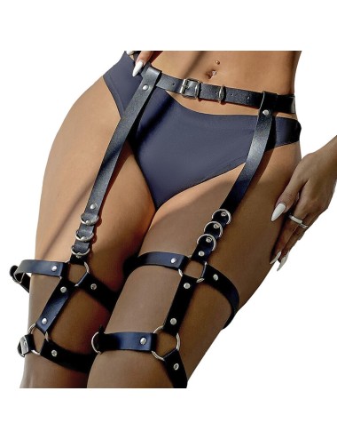 SUBBLIME - GARTER HARNESS WITH RINGS ONE SIZE