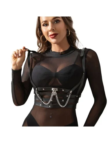 SUBBLIME - CORSET HARNESS WITH CHAINDETAIL ONE SIZE