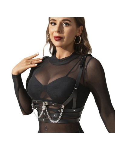 SUBBLIME - CORSET HARNESS WITH CHAINDETAIL ONE SIZE