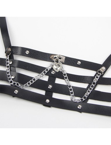 SUBBLIME - CORSET HARNESS WITH CHAINDETAIL ONE SIZE