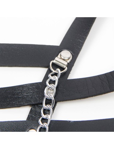 SUBBLIME - CORSET HARNESS WITH CHAINDETAIL ONE SIZE