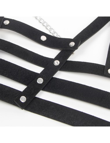 SUBBLIME - CORSET HARNESS WITH CHAINDETAIL ONE SIZE