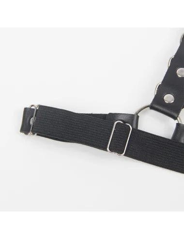 SUBBLIME - BELT AND GARTER HARNESS WITH RINGS AND CHAINDETAIL ONE SIZE