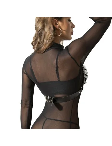 SUBBLIME - HARNESS BRA AND NECKLACE WITH CHAINS ONE SIZE