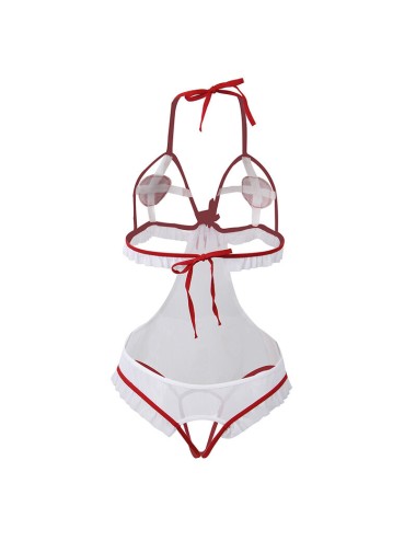 SUBBLIME - SEXY CROTCHLESS NURSE COSTUME S/M