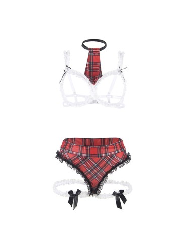 SUBBLIME - SEXY SCHOOLGIRL COSTUME WITH BRA L/XL