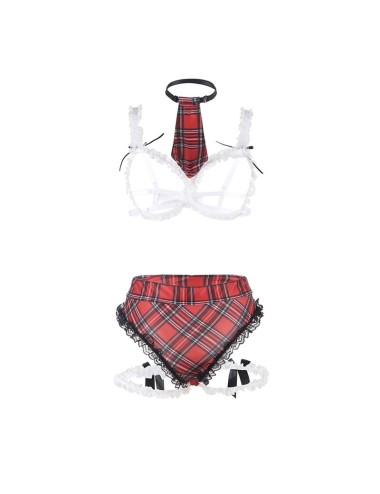 SUBBLIME - SEXY SCHOOLGIRL COSTUME WITH BRA L/XL