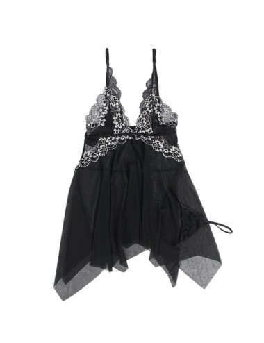 SUBBLIME - BABYDOLL FABRIC TULLE CHEST LACE L/XL