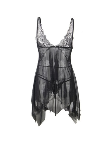 SUBBLIME - BABYDOLL FABRIC TULLE CHEST LACE L/XL