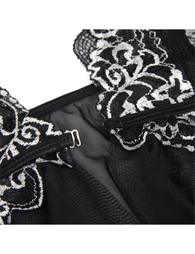 SUBBLIME - BABYDOLL FABRIC TULLE CHEST LACE L/XL