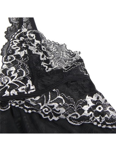 SUBBLIME - BABYDOLL FABRIC TULLE CHEST LACE L/XL