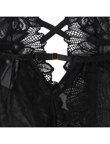SUBBLIME - TEDDY HALTER NECK BARE BACK LACE BLACK L/XL