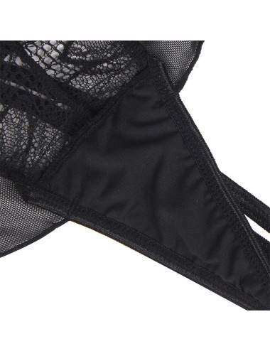 SUBBLIME - TEDDY HALTER NECK BARE BACK LACE BLACK L/XL