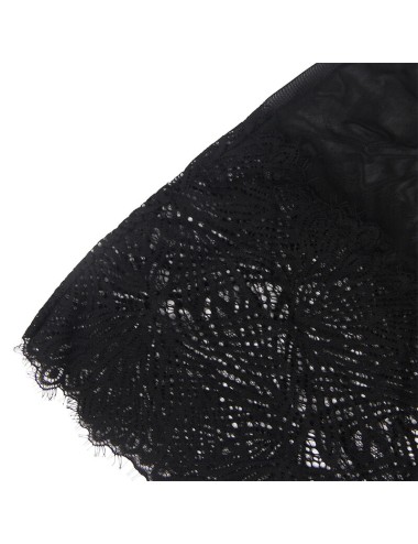 SUBBLIME - BABYDOLL WITH ADJUSTABLE LACE STRAPS BLACK L/XL