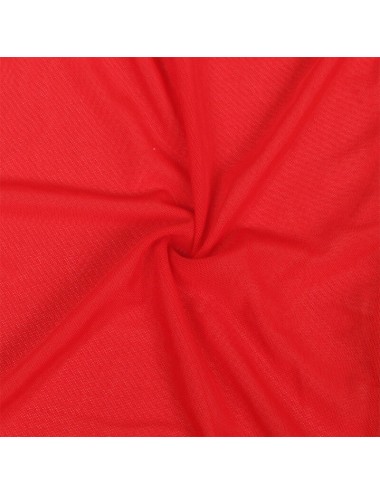 SUBBLIME - TRANSPARENT FABRIC ROBE WITH LACE DETAIL RED S/M