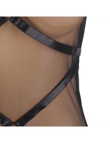 SUBLLIME - TRANSPARENT HALTER NECK DRESS BLACK L/XL
