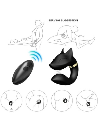 ARMONY - FOX VIBRATOR FOR COUPLES REMOTE CONTROL BLACK
