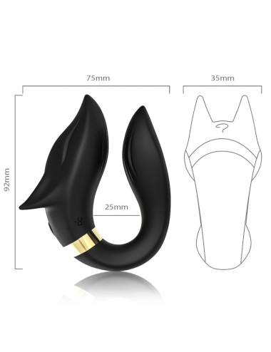 ARMONY - FOX VIBRATOR FOR COUPLES REMOTE CONTROL BLACK