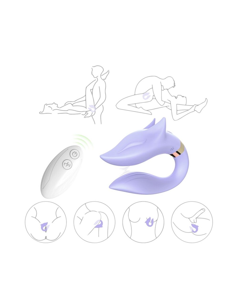 ARMONY - FOX VIBRATOR FOR COUPLES REMOTE CONTROL PURPLE