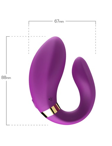 ARMONY - CRESCENT VIBRATOR FOR COUPLES REMOTE CONTROL PURPLE