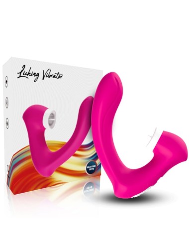 ARMONY - SECRETKISS LICKING VIBRATING CLIT & VIBRATOR CURVED FUCHSIA